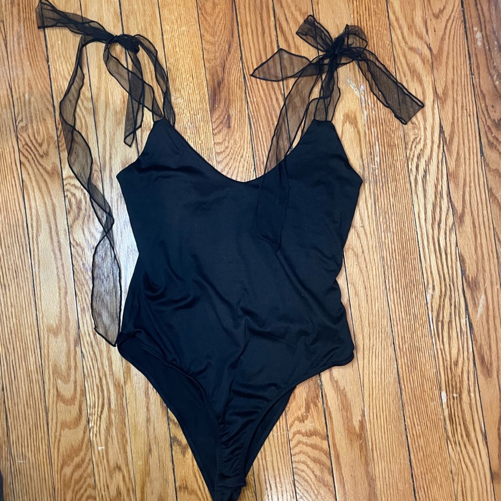 Black snap bodysuit
